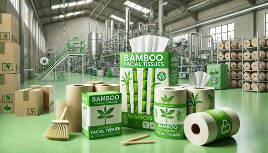 DALL·E-2025-03-06-23.17.30-An-eco-friendly-tissue-and-hygiene-product-line-featuring-bamboo-based-facial-tissues-and-toilet-rolls.-The-image-showcases-sustainable-packaging-with